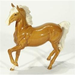 Hand painted Beswick tan horse, marks to b…