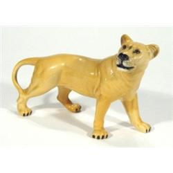 Hand painted Beswick lioness, marks to bas…