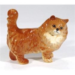 Hand painted Beswick ginger cat, printed m…