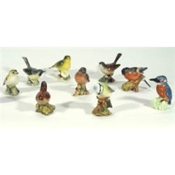Collection of ten hand painted Beswick gar…