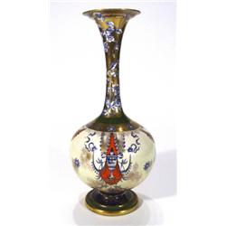 Forester's bottle vase, hand coloured and …