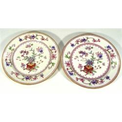 Pair of Victorian Royal Worcester plates, …