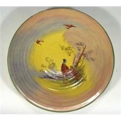Crown Devon pottery wall plate hand painte…