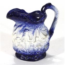 Burleighware ironstone jug, relief moulded…