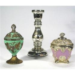 Two American moulded glass bonbon dishes a…