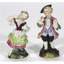 Pair of hand painted Continental porcelain…