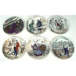 Set of six Bing & Grundell pottery plates,…