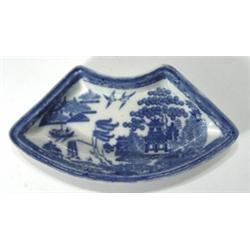19th century Staffordshire curved dish, tr…