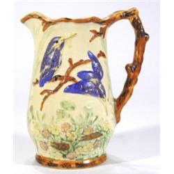 Hand painted Arthur Wood kingfisher jug, r…