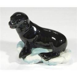 Hand painted Wade sealion on an ice floe, …