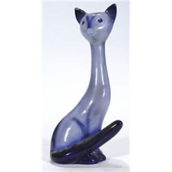 Hand painted Sylvac 1950s long necked cat,…