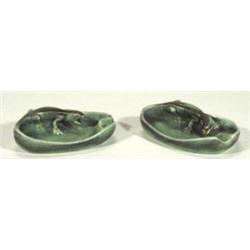Two Goebels Art Nouveau style ashtrays mod…