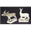 Image 1 : Hand painted USSR moose and a mother deer …