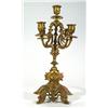 Image 1 : Gilt brass four branch candelabra, 47cm hi…