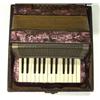 Image 1 : Cased Estrella pink marbleised accordion, …