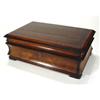 Image 1 : Victorian ebony inlaid walnut workbox with…