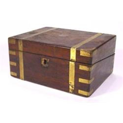 Victorian brass bound rosewood writing slo…