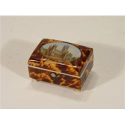 Rectangular blonde tortoiseshell box inset…