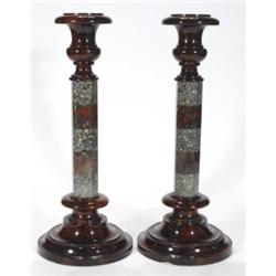 Pair of Victorian circular based coloured …