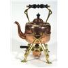 Image 1 : Victorian copper and brass kettle on stand…