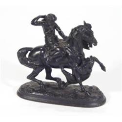 Victorian cast iron figure of a female arc…