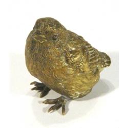 Cast brass chick, 6cm high…