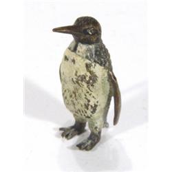 Cold painted bronze emperor penguin, 5cm h…