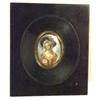 Image 1 : Ebonised wooden framed miniature of a youn…