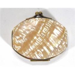 Small mother-of-pearl and brass purse…