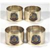 Image 1 : Set of four silver plated napkin rings wit…