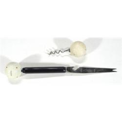 Chrome golf ball handled corkscrew and bot…