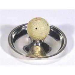Chrome Millington golf salver with golf ba…