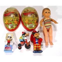 Tinplate clockwork clown, Disney Mickey Mo…