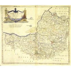 Robert Morden hand coloured map 'Somersets…