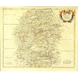 Robert Morden hand coloured map 'Wiltshire…