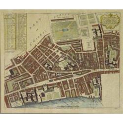 18th century hand coloured map St Clements…
