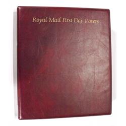 Six leather Royal Mail First Day cover alb…