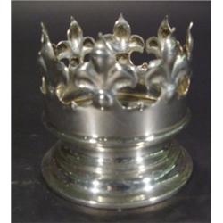 Silver vase stand with fleur-de-lys rim, L…