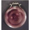 Image 1 : Small silver and purple enamel backed mirr…