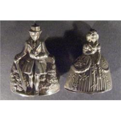 Pair of Continental silver salt and pepper…
