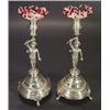 Image 1 : Pair of silver plated candlesticks, modell…