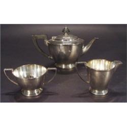Three piece Mappin & Webb silver plated te…