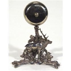 Silver plated table bell modelled with a s…