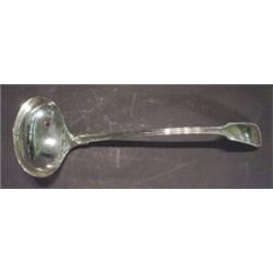 Silver plated soup ladle, 35cm in length…