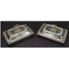 Image 1 : Pair of silver plated rectangular entree d…