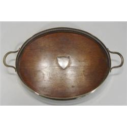Twin handled oval silver plated gallery tr…