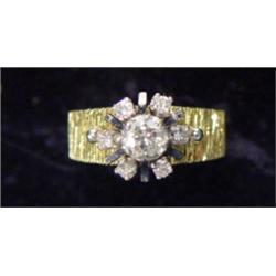 18ct gold and diamond flowerhead ring, the…