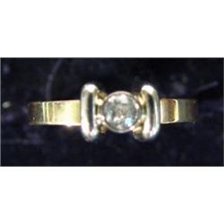 18ct gold diamond solitaire ring, approxim…