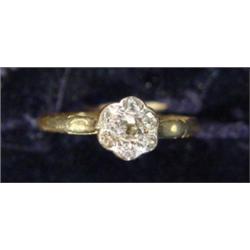 18ct gold diamond cluster ring…