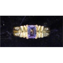 14K diamond and bluestone ring…